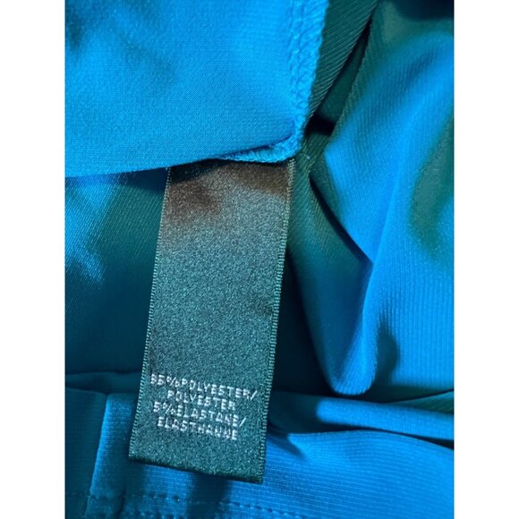 Ralph Lauren Dress 8 Stretch Sheath Blue Green Washable Knot Career Church - Picture 8 of 12